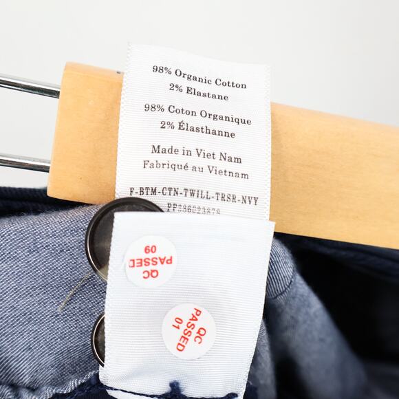 NWOT Everlane The Organic Cotton Wide Leg Twill Trouser Pant In Navy Blue Size 6 - Picture 7 of 7